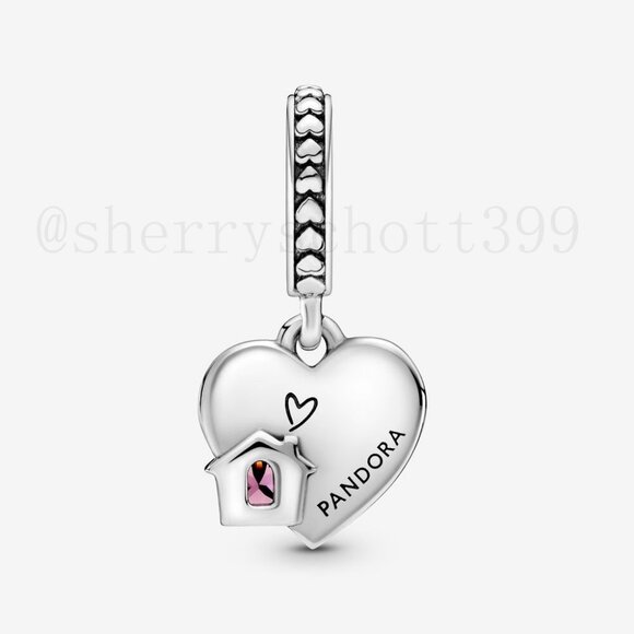 Pandora Love My Home Heart Dangle Charm - Picture 4 of 4